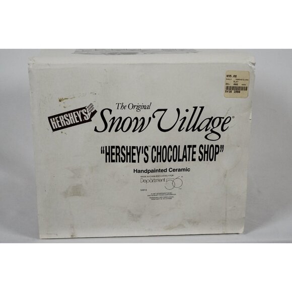 Department 56 Hershey's Chocolate Shop Original Snow Village #54913 Lighted COA - Picture 11 of 13